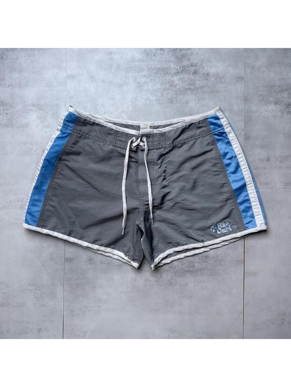 Y2K Rip Curl grey 00s Surf swim shorts